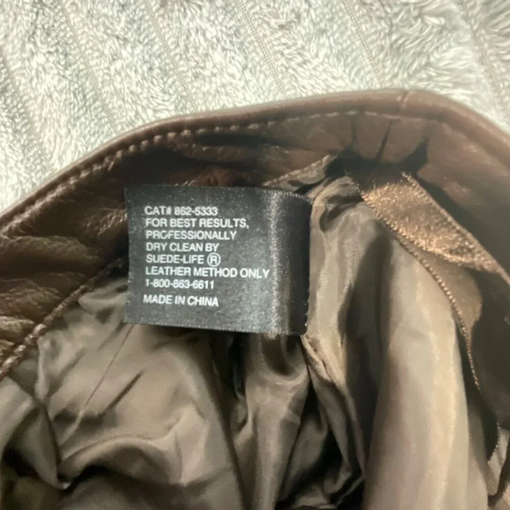 VTG Mixit Y2K‎ Leather Pants Womens 8 High Rise 28x31 Chocolate Brown Streetwear